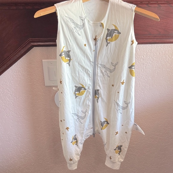 BC Baby Care Whale Ocean life Toddler Sleep Sack With Feet Pajamas Loungewear - Picture 1 of 4